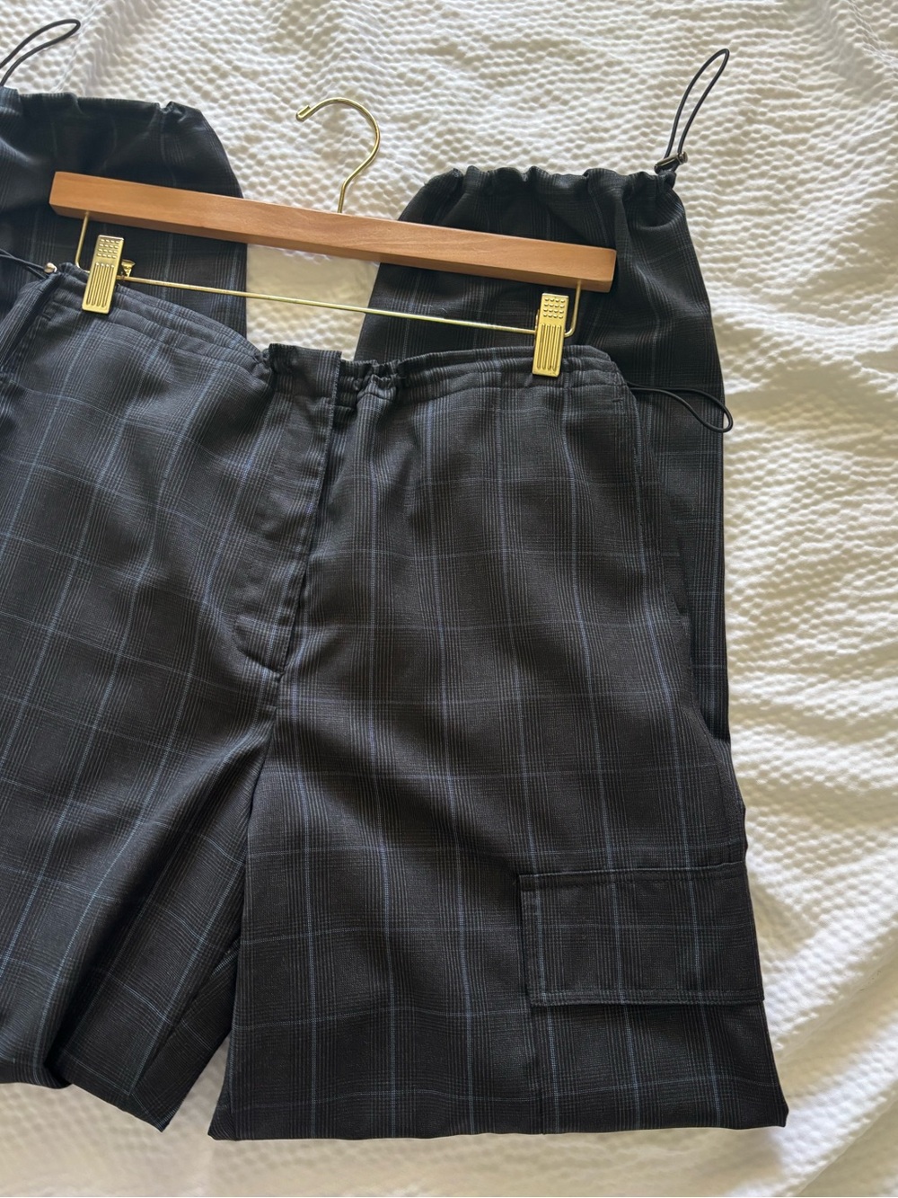 We-Ar4 The Freestyle Plaid Wool Cargo Pants